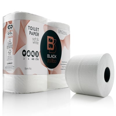 BlackSatino toiletpapier 2lgs wit 40 rol x 400 vel