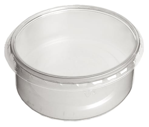 Bakje PP 250ml kunststof diameter 101mm transparant zonder structuur 1000st