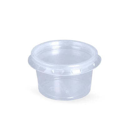 Rond bakje 30cc transparant 1000st  diameter 46mm zonder deksel