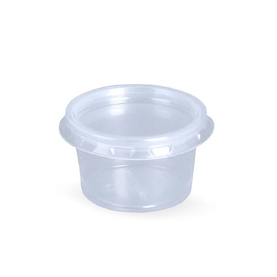 Rond bakje 30cc transparant 1000st  diameter 46mm zonder deksel