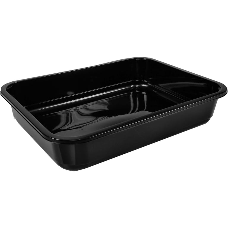 Menu bakje 1-vaks PP zwart 3300ml 152st 308x240x60mm