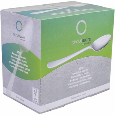 Lepel reusable PP wit 190mm 100st