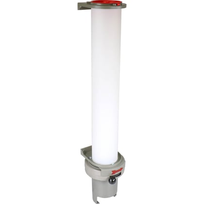 Bekerdispenser met hendel wit/grijs voor 100 bekers 