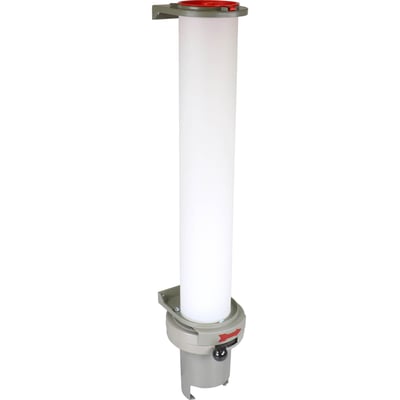 Bekerdispenser met hendel wit/grijs voor 100 bekers 