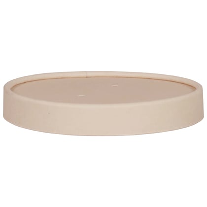 Deksel voor soepbeker 300ml bamboepapier PE natural 90mm 500st