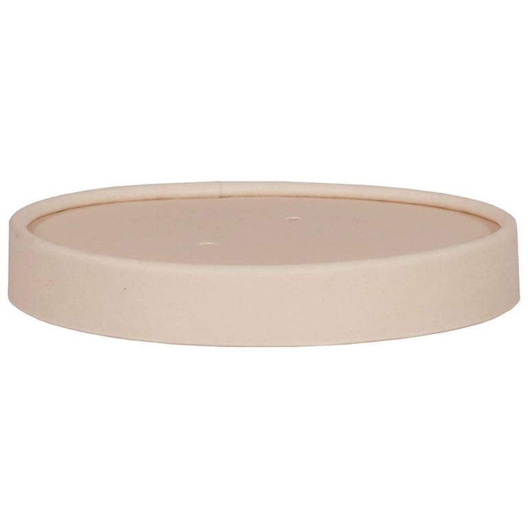 Deksel voor soepbeker bamboepapier PE natural 90mm 500st