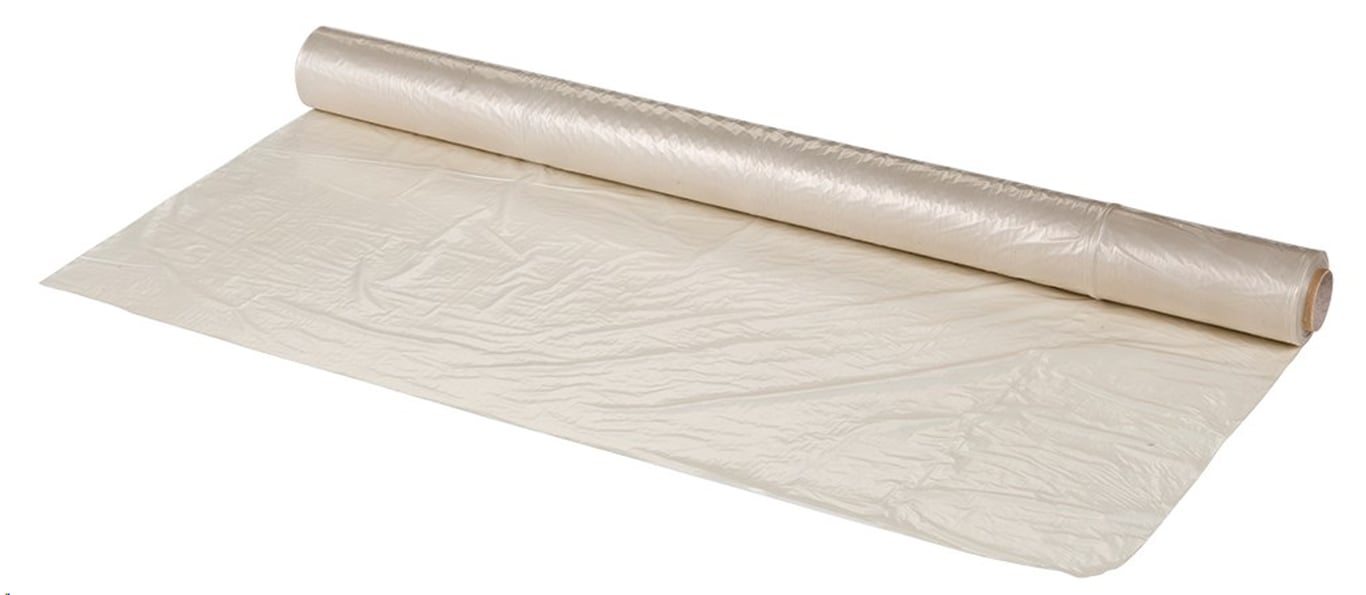 Bouwfolie PE T200 45my transparant 4x50mtr