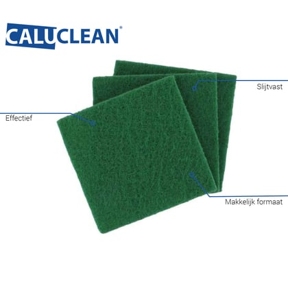 CaluClean schuurlapjes groen 15x15cm 3st 