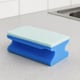CaluClean schuurspons met handgreep blauw/wit 