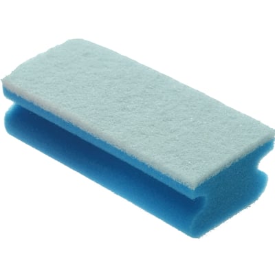 CaluClean schuurspons met handgreep blauw/wit 