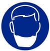 Gebodssticker baardmasker 90mm  