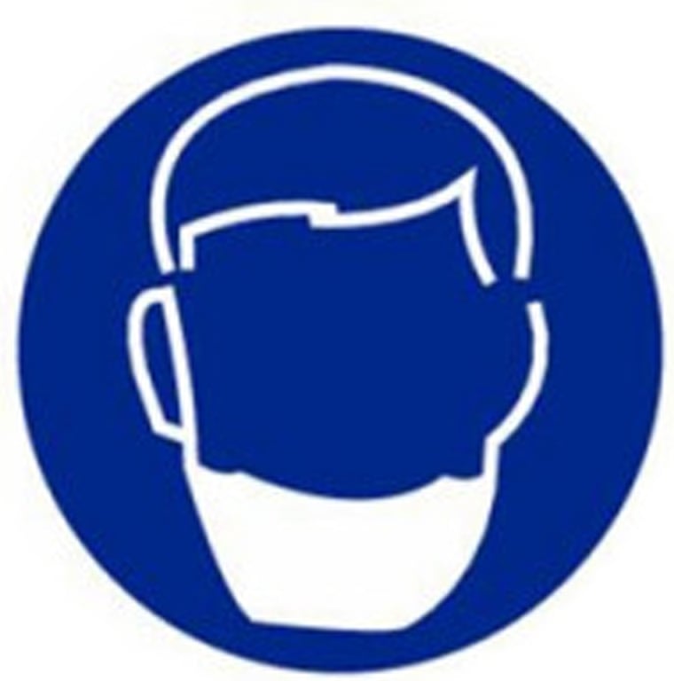 Gebodssticker baardmasker 90mm