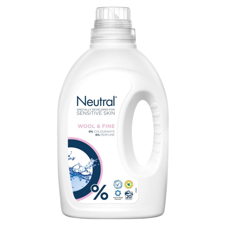 Neutral vloeibaar wasmiddel wit 1ltr