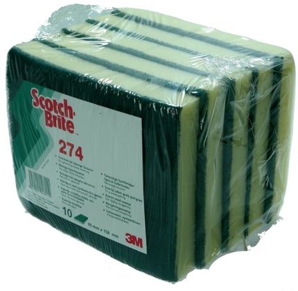 3M schuurspons Scotch-Brite 98x158mm geel/groen