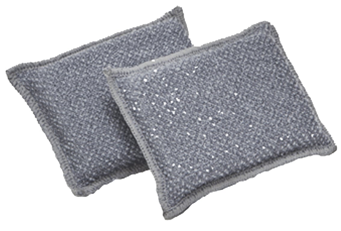 Dubbelzijdige schuurspons microvezel 13x9x2,5cm grijs