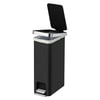 Hana Slim pedaalemmer zwart 40ltr 