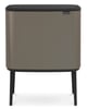 Brabantia Bo touch bin 3x 11ltr platinum
