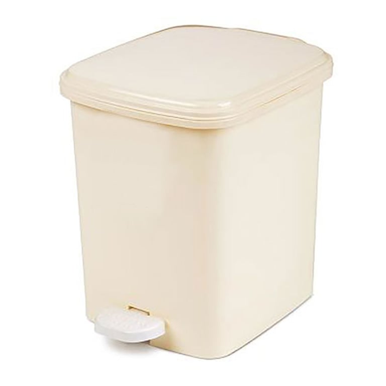 Rechthoekige pedaalemmer wit 5ltr