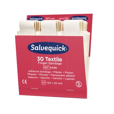 Salvequick 6496 lange vingerpleisters navulling 120x20mm 6x30st