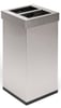 Carro-mix afvalbak mat RVS 2x52,5ltr 