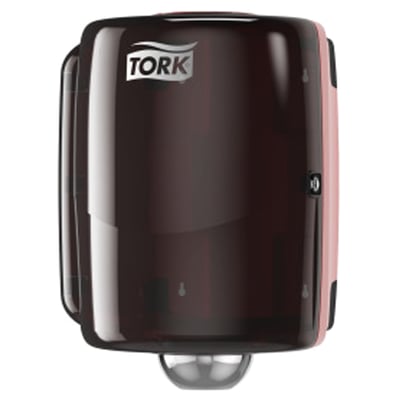 Tork combi rol poetspapier dispenser  rood