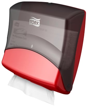 Tork Performance dispenser folded Wiper/Cloth red/smoke
