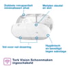 Tork SmartOne twin mini toiletpapierdispenser voor standaard toiletrollen wit
