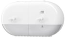 Tork SmartOne twin mini toiletpapierdispenser voor standaard toiletrollen wit