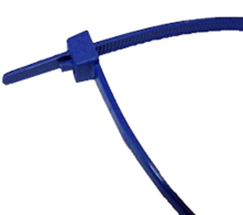 Tie-Wraps detecteerbaar nylon blauw 250x4,7mm 100st