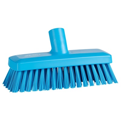 Vikan luiwagen met schuin geplaatste vezels hard 22,5cm breed blauw