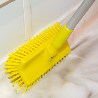 Vikan hoekschrobber polyester hygienisch geel