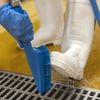 Vikan handborstel hard met watertoevoer  330mm blauw