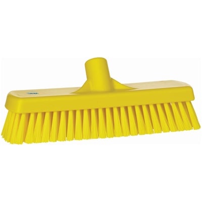 Vikan schrobbezem hard hygiënisch geel