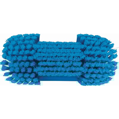 Vikan hoekverstelbare borstel met waterdoorlaat blauw