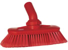 Vikan hoekverstelbare borstel met waterdoorlaat rood