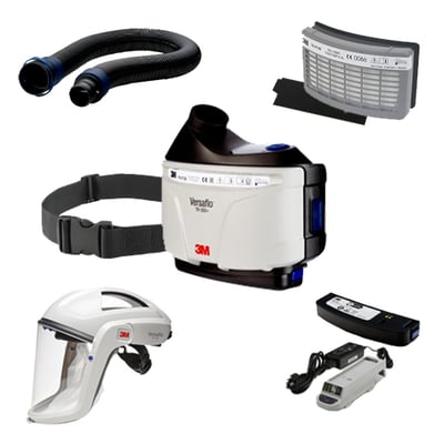 3M Versaflo motoraangedreven ademhalingssysteem t.b.v. zware industrie gebruiksklare kit TR-300E+