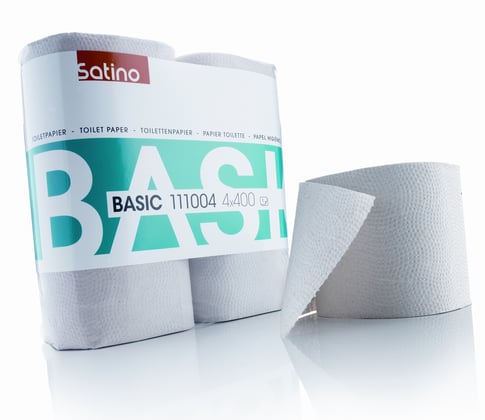 Satino toiletpapier crepe naturel pak 40rol 400vel