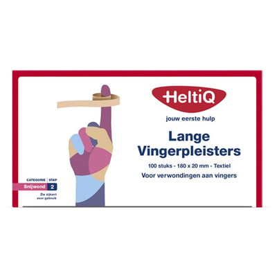 HeltiQ Vingerpleister elastisch textiel 18x2cm 100st
