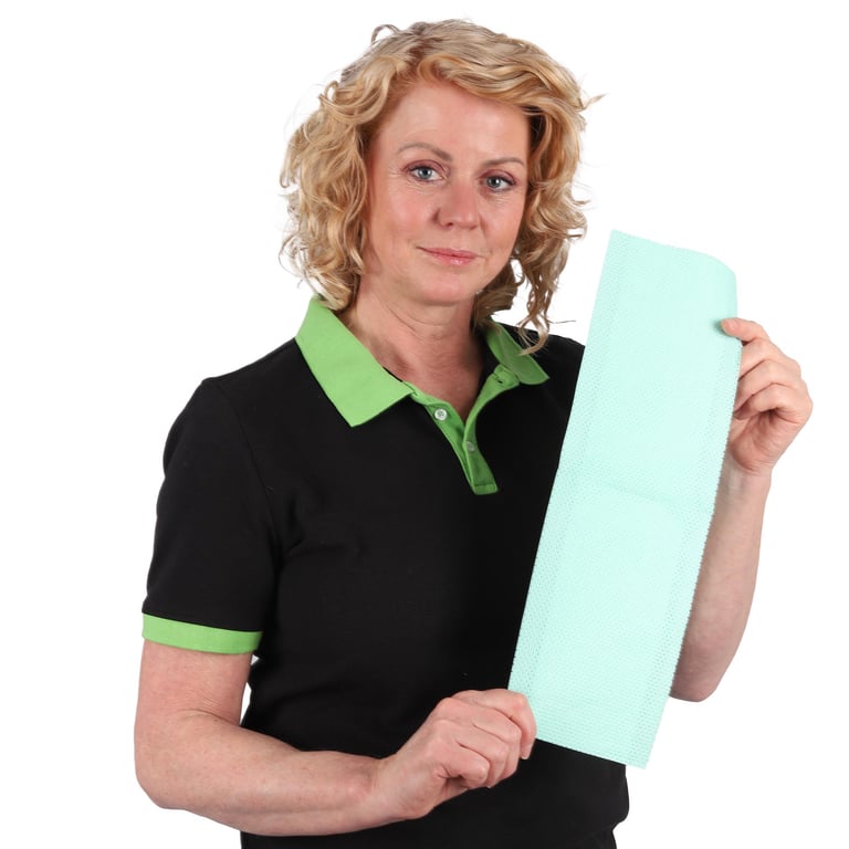 CALU TTS disposable microvezelmop 43x13cm groen