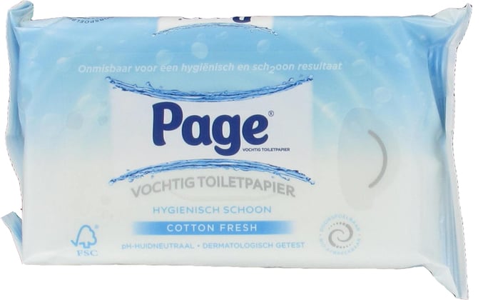 Page vochtig toiletpapier navulling 42vel