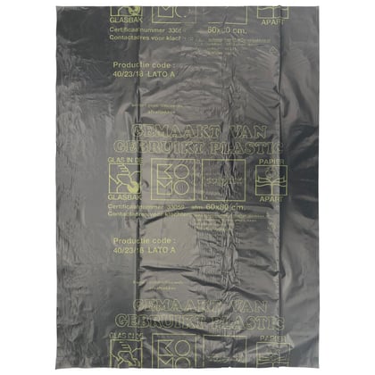 Komo afvalzak LDPE 60x80cm grijs 20st