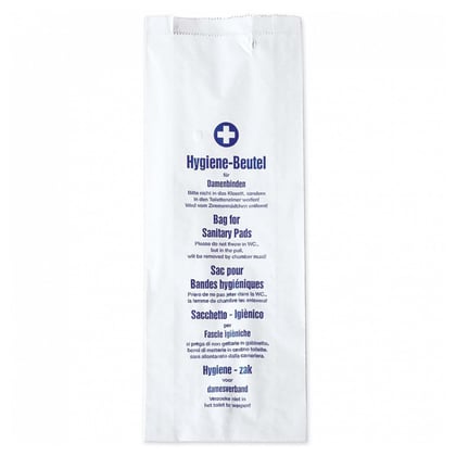 Afvalzak papier t.b.v. damesverband 100st 