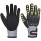 Portwest anti impact snijbestendige handschoenen grijs/zwart maat S