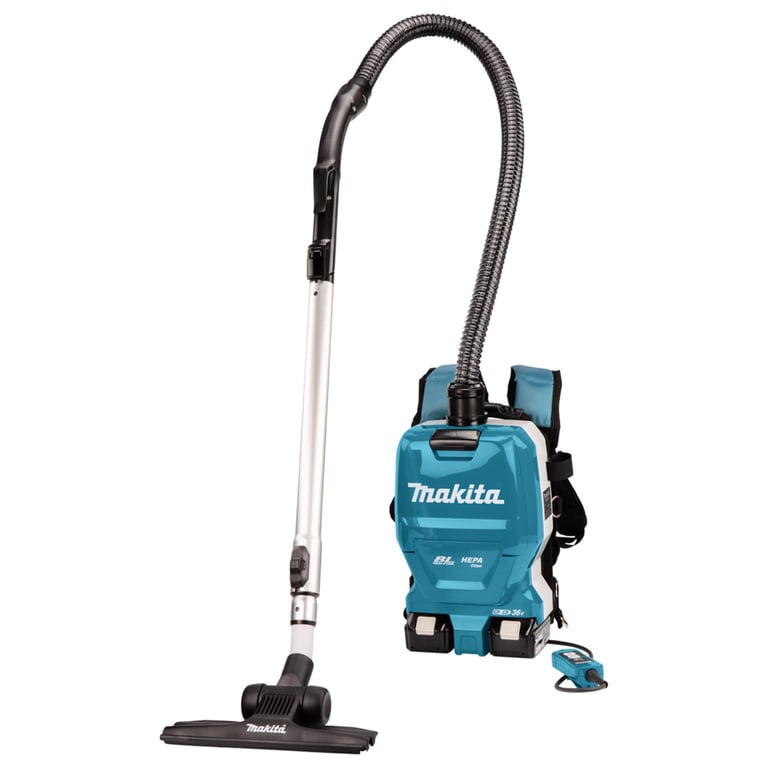 Makita DVC261TX22 rugstofzuiger inclusief duo snellader en 2 accu's