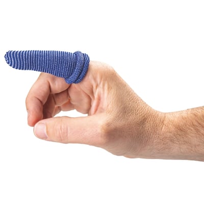 Detectaplast vingerlingen textiel blauw 30st 