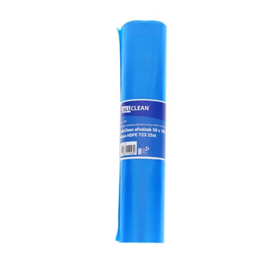 CaluClean afvalzak 58x100cm  blauw HDPE T23 25st