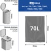 Afvalzak 58x100cm  geel HDPE T23 25st