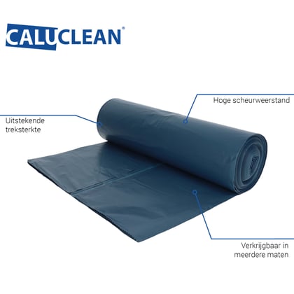 CaluClean afvalzak 65/25x140cm  blauw LDPE T70 240ltr 10st