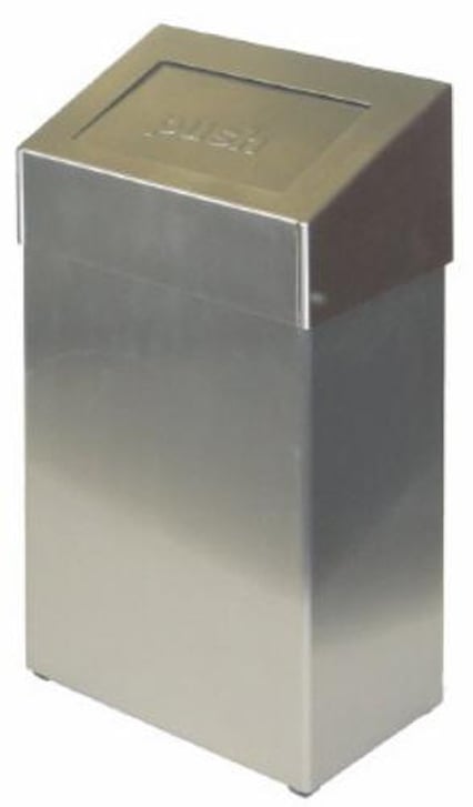 Afvalbak Push 18ltr RVS