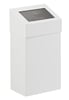 Afvalbak Push 18ltr wit aluminium